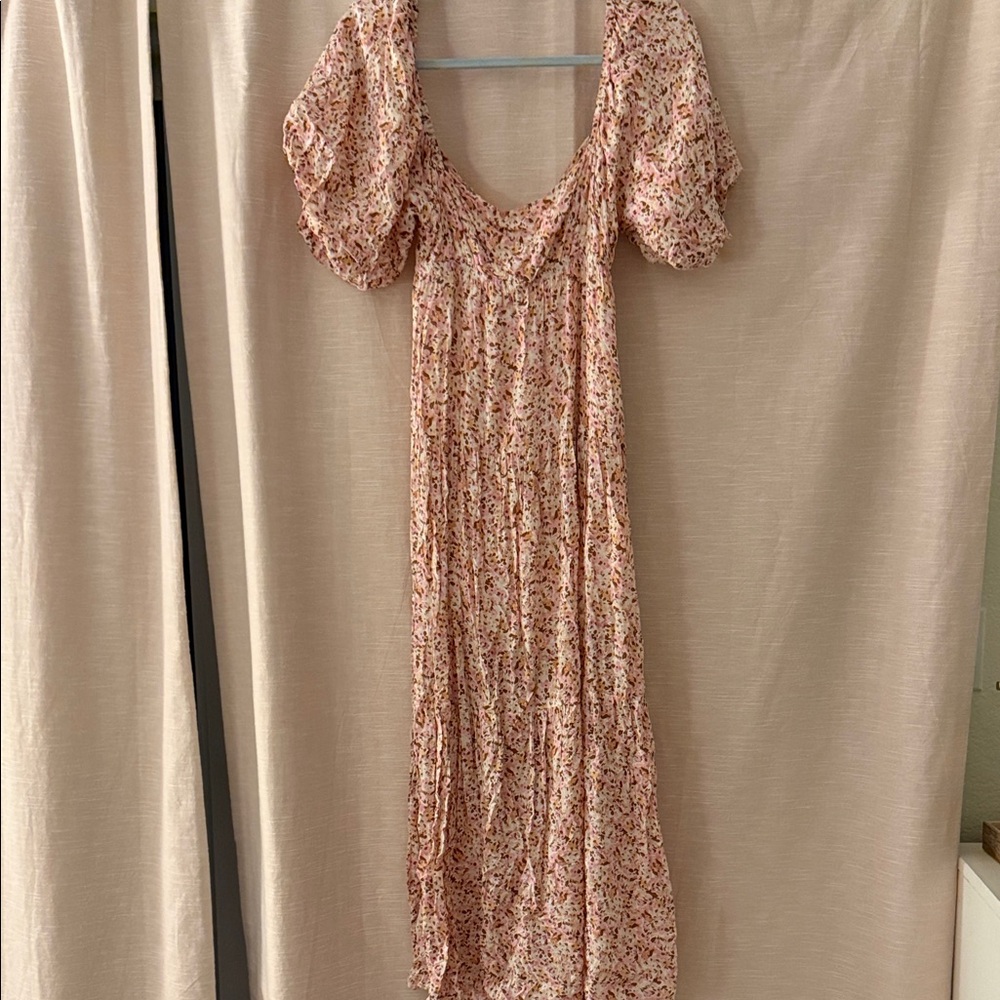 Floral Pink Maxi Dress
